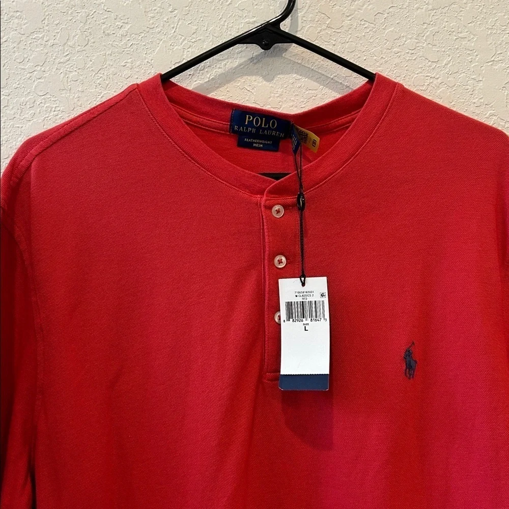 Polo by Ralph Lauren Featherweight Mesh Short-Sleeve Henley